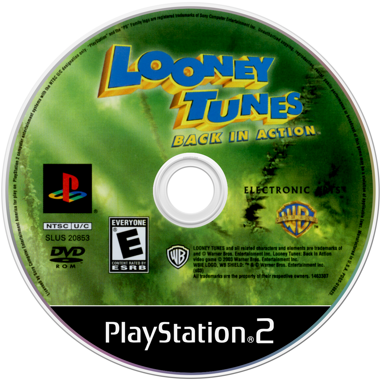 Looney Tunes Back in Action back cover for Playstation 2
